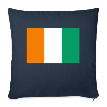 Ivory Coast / Drapeau Côte d’Ivoire - Housse de coussin décorative 45 x 45 cm - bleu marine - Devant