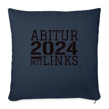Abi Abitur Sayings - Sofa pillowcase 17,3'' x 17,3'' (45 x 45 cm) - navy - Front