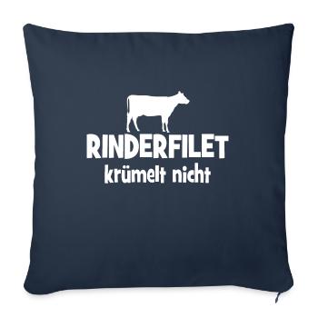Rinderfilet krümelt nicht- Grillen - Fleisch - Sofakissenbezug 45 x 45 cm - Navy - Vorne