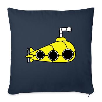 sous-marin Plongée sous-marine Plongée Capitaine de sous-marin - Housse de coussin décorative 45 x 45 cm - bleu marine - Devant