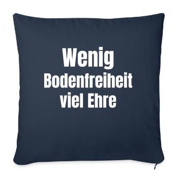 Peu de garde au sol, beaucoup d’honneur - Housse de coussin décorative 45 x 45 cm - bleu marine - Devant
