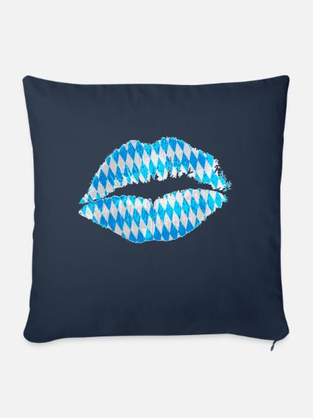 Kuss (Bayern / Bavaria) 01 - Sofakissenbezug 45 x 45 cm - Navy