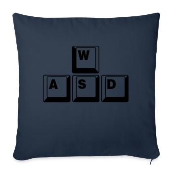 WASD Game Control Key Kombi - Sofakissenbezug 45 x 45 cm - Navy - Vorne
