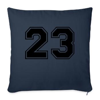 23 - Housse de coussin décorative 45 x 45 cm - bleu marine - Devant