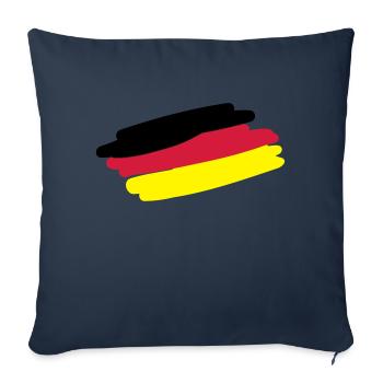 germany_flag_f3 - Housse de coussin décorative 45 x 45 cm - bleu marine - Devant