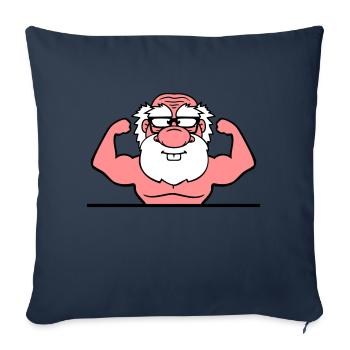 text write frame old grandfather grandfather hornbrill - Sofa pillowcase 17,3'' x 17,3'' (45 x 45 cm) - navy - Front