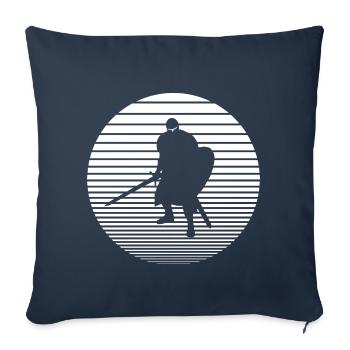 Chevaliers - Housse de coussin décorative 45 x 45 cm - bleu marine - Devant