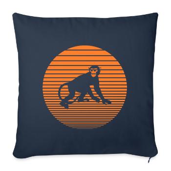 monkey - Sofa pillowcase 17,3'' x 17,3'' (45 x 45 cm) - navy - Front