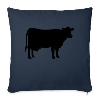 Kuh - Sofakissenbezug 45 x 45 cm - Navy - Vorne