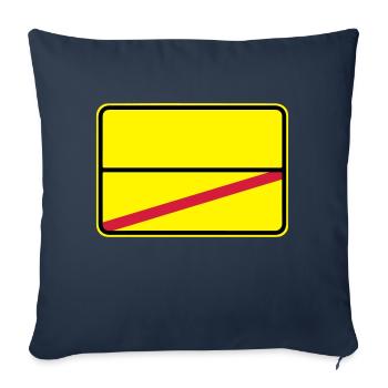 Traffic sign to be personalized with your text - Sofa pillowcase 17,3'' x 17,3'' (45 x 45 cm) - navy - Front