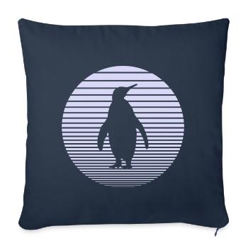 manchot - Housse de coussin décorative 45 x 45 cm - bleu marine - Devant