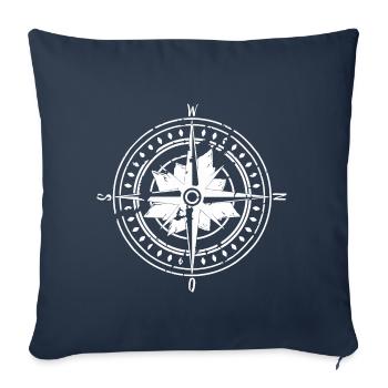 compass - Sofa pillowcase 17,3'' x 17,3'' (45 x 45 cm) - navy - Front