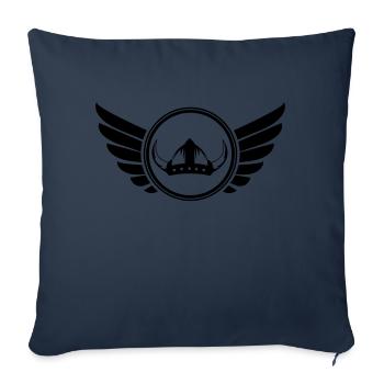 wikinger_wappen_01 - Housse de coussin décorative 45 x 45 cm - bleu marine - Devant
