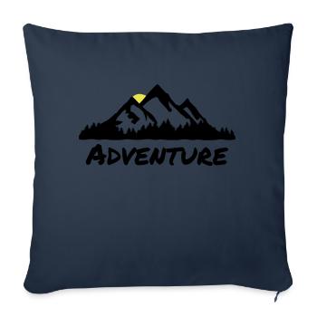 Mountains and Forest, Nature Adventuer - Sofa pillowcase 17,3'' x 17,3'' (45 x 45 cm) - navy - Front