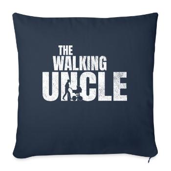 the walking uncle | uncle | godfather - Sofa pillowcase 17,3'' x 17,3'' (45 x 45 cm) - navy - Front