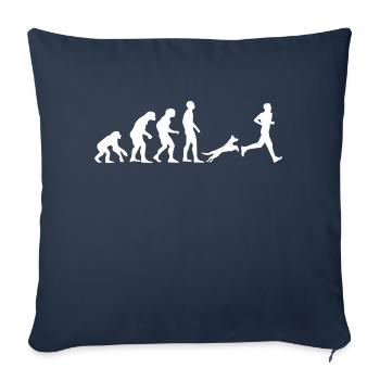Chien chien - Housse de coussin décorative 45 x 45 cm - bleu marine - Devant