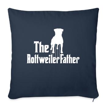 Rottweiler Dog Men Motif Rottweiler Papa - Sofa pillowcase 17,3'' x 17,3'' (45 x 45 cm) - navy - Front