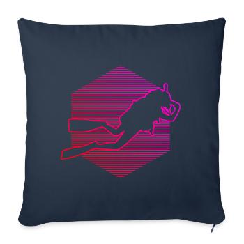 Tauchen Scuba Tauchen Scuba Diver Diving - Sofa pillowcase 17,3'' x 17,3'' (45 x 45 cm) - navy - Front