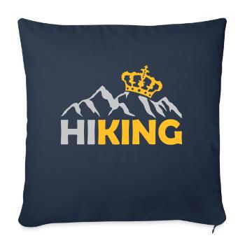 Hiking Krone Berge King - Sofa pillowcase 17,3'' x 17,3'' (45 x 45 cm) - navy - Front