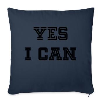 YES I CAN - Sofa pillowcase 17,3'' x 17,3'' (45 x 45 cm) - navy - Front