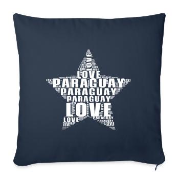 Paraguay Emigrant T-Shirt Holiday Gift - Sofa pillowcase 17,3'' x 17,3'' (45 x 45 cm) - navy - Front