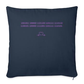 SecretLovePurple - Sofa pillowcase 17,3'' x 17,3'' (45 x 45 cm) - navy - Front