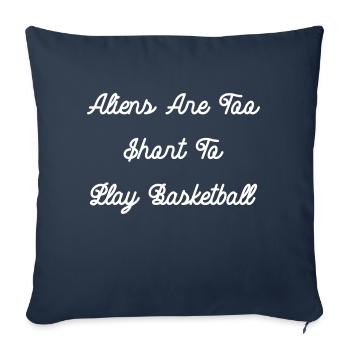 humour alien lover sport basket coach design - Housse de coussin décorative 45 x 45 cm - bleu marine - Devant