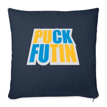 puck futin Logo Design - Sofakissenbezug 45 x 45 cm - Navy - Vorne