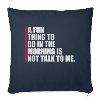not talk to me - Sofakissenbezug 45 x 45 cm - Navy - Vorne