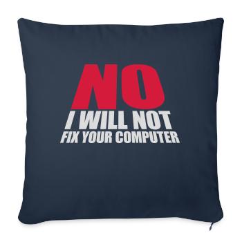 not fix your computer - Sofakissenbezug 45 x 45 cm - Navy - Vorne