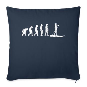 Stand up paddler surf stand up paddle stand up paddle stand-up paddle stand-up paddle - Housse de coussin décorative 45 x 45 cm - bleu marine - Devant