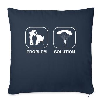Gleitschirmfliegen Paragleiter Parapente - Housse de coussin décorative 45 x 45 cm - bleu marine - Devant
