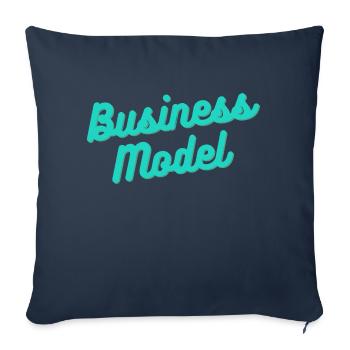 Business model - Housse de coussin décorative 45 x 45 cm - bleu marine - Devant