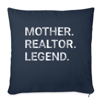 Mother Realtor Legend - Sofa pillowcase 17,3'' x 17,3'' (45 x 45 cm) - navy - Front