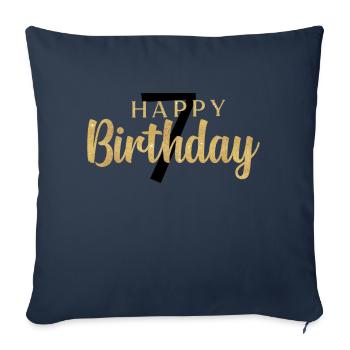 Happy Birthday 7 - Sofakissenbezug 45 x 45 cm - Navy - Vorne