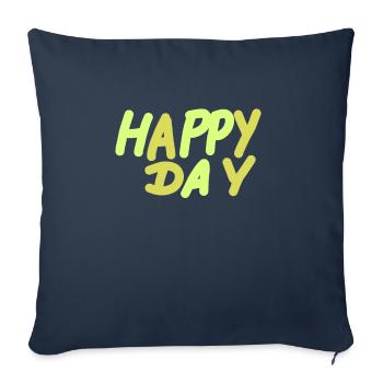 Happy Day - Sofa pillowcase 17,3'' x 17,3'' (45 x 45 cm) - navy - Front