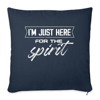 Je suis juste ici pour l’ - Housse de coussin décorative 45 x 45 cm - bleu marine - Devant