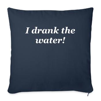 I drank the water - Sofa pillowcase 17,3'' x 17,3'' (45 x 45 cm) - navy - Front