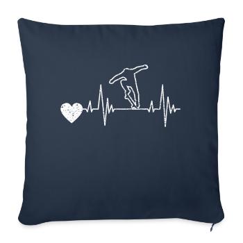 Skateboard Skating Skateboarding Skate Fan Skater - Sofa pillowcase 17,3'' x 17,3'' (45 x 45 cm) - navy - Front