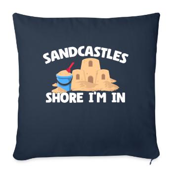 Kids Sandcastle Kit Gear Sandcastle Set Toys - Sofa pillowcase 17,3'' x 17,3'' (45 x 45 cm) - navy - Front