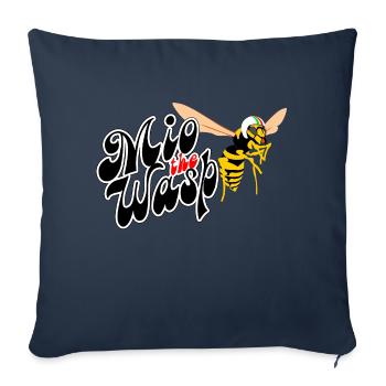 Mio la Guêpe m - Housse de coussin décorative 45 x 45 cm - bleu marine - Devant