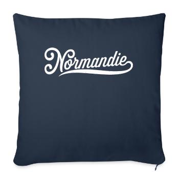 Normandie - Housse de coussin décorative 45 x 45 cm - bleu marine - Devant
