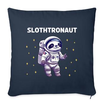 Slothtronaut - Astronaut Design - Sofa pillowcase 17,3'' x 17,3'' (45 x 45 cm) - navy - Front