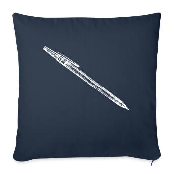 Büro Stift Skizze - Sofakissenbezug 45 x 45 cm - Navy - Vorne