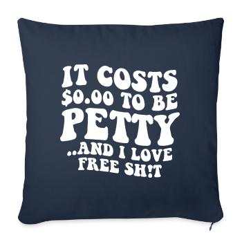 Il ne coûte rien d’être mesquin - Housse de coussin décorative 45 x 45 cm - bleu marine - Devant