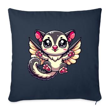 Planeur de sucre - Housse de coussin décorative 45 x 45 cm - bleu marine - Devant