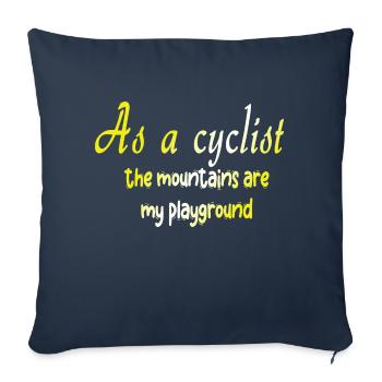 Bicycle Bicycle Bicycle Bike Biker MTB 9 - Sofa pillowcase 17,3'' x 17,3'' (45 x 45 cm) - navy - Front