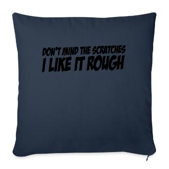 ne fais pas attention aux rayures, j'aime ça rugueux - Housse de coussin décorative 45 x 45 cm - bleu marine - Devant