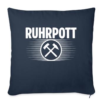 Ruhrpott Glueck auf - Sofakissenbezug 45 x 45 cm - Navy - Vorne