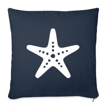 White Starfish Holiday Beach Sea - Sofa pillowcase 17,3'' x 17,3'' (45 x 45 cm) - navy - Front